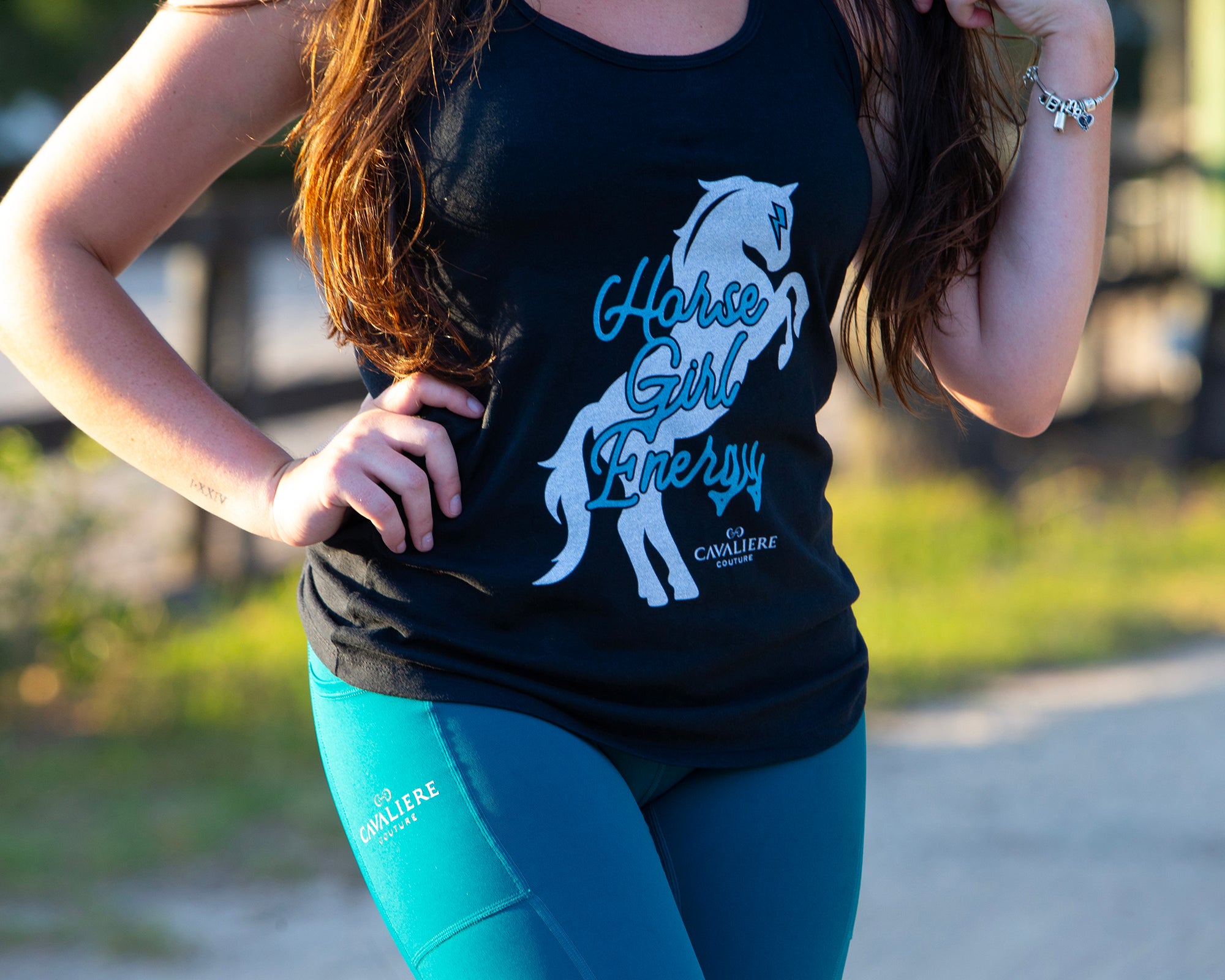 Horse Girl Energy Racerback Tank
