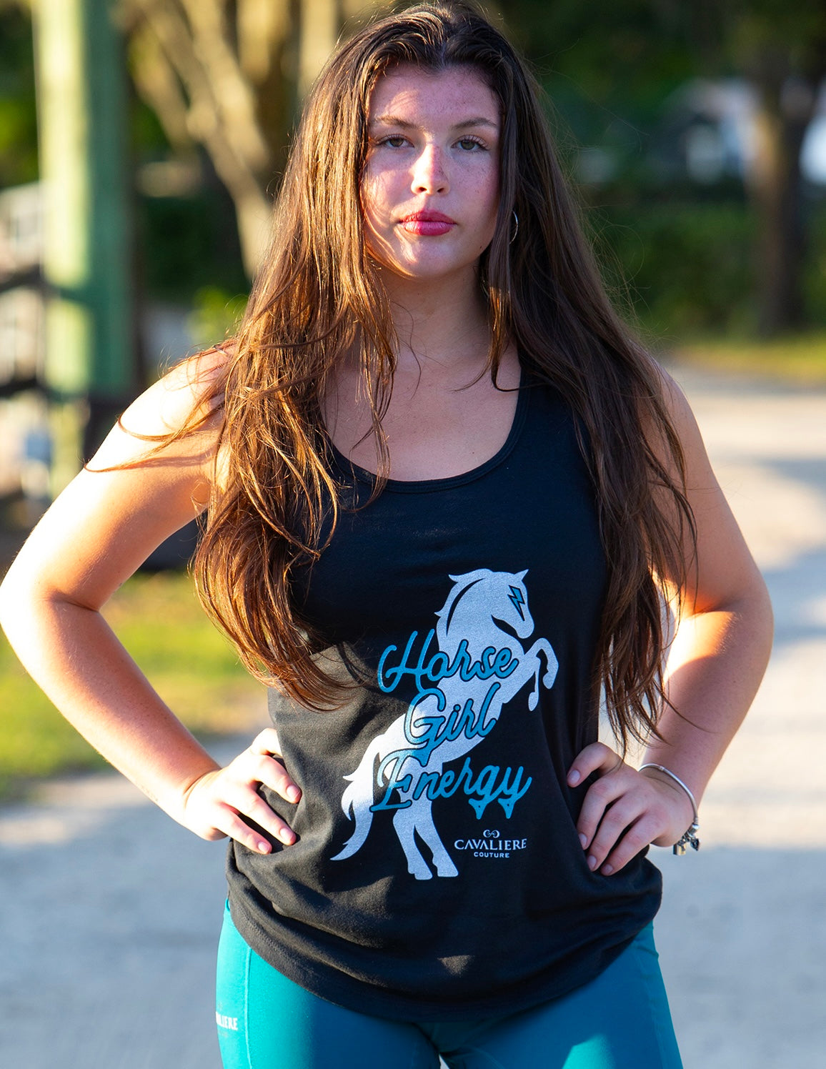 Horse Girl Energy Racerback Tank