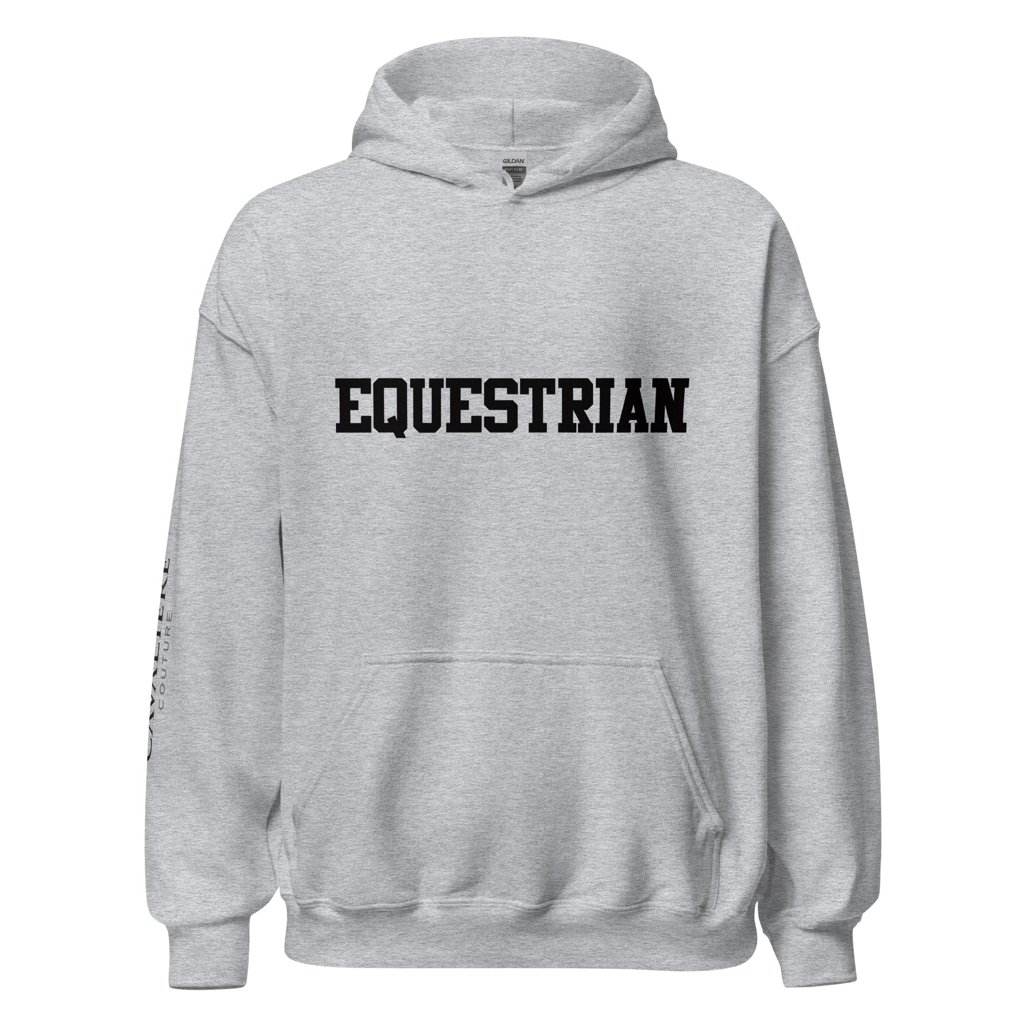 grey equestrian hoodie