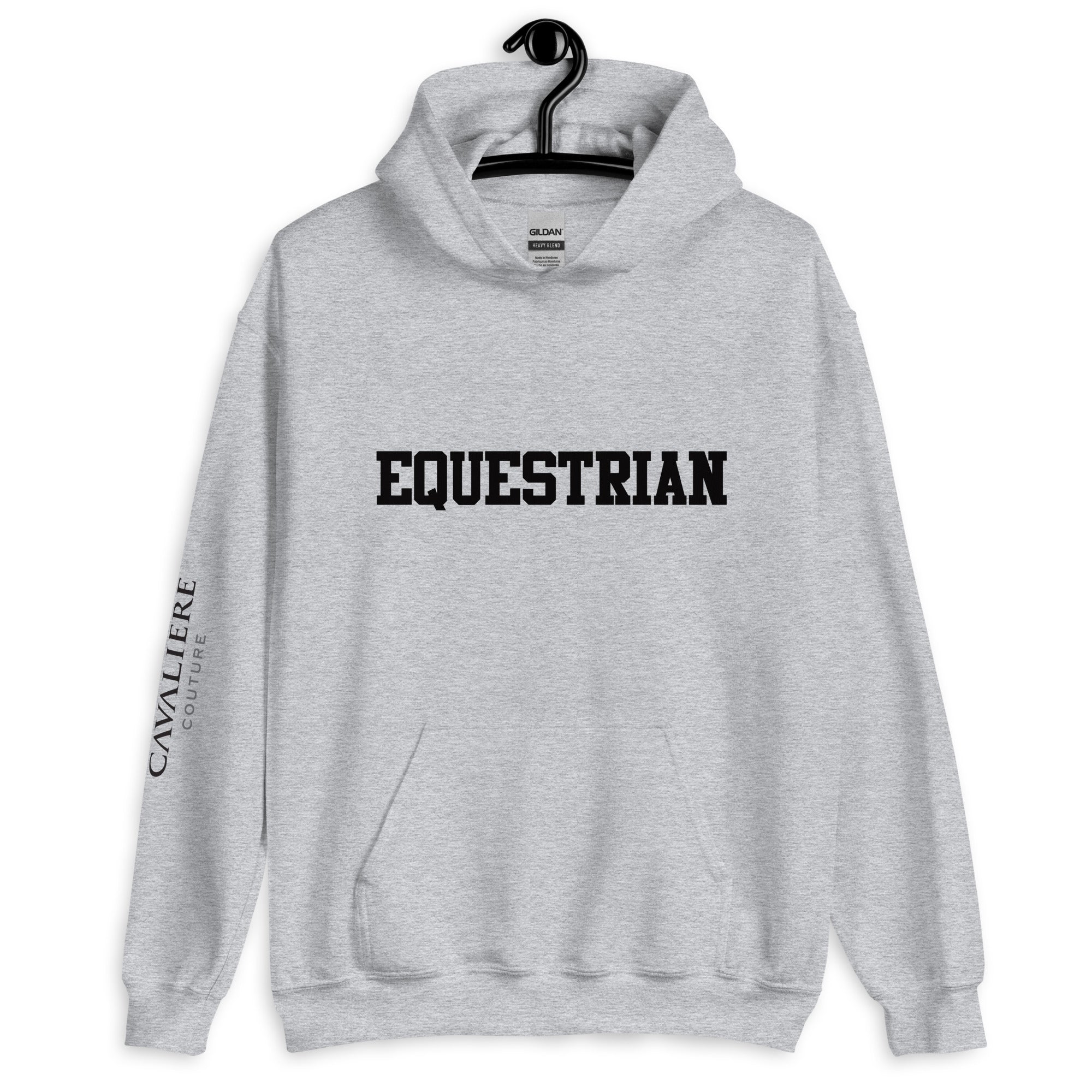 equestrian hoodie gray