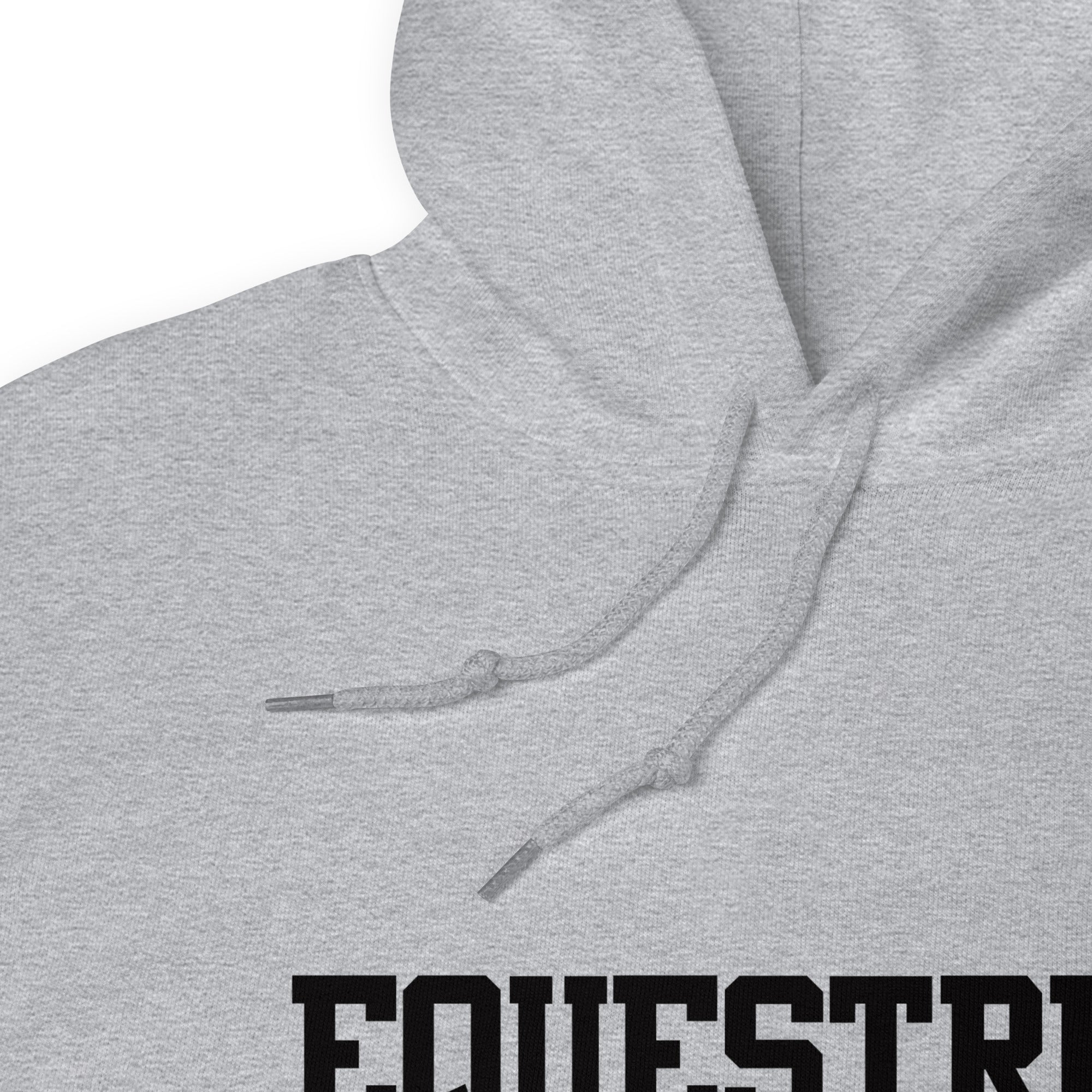 gray equestrian hoodie