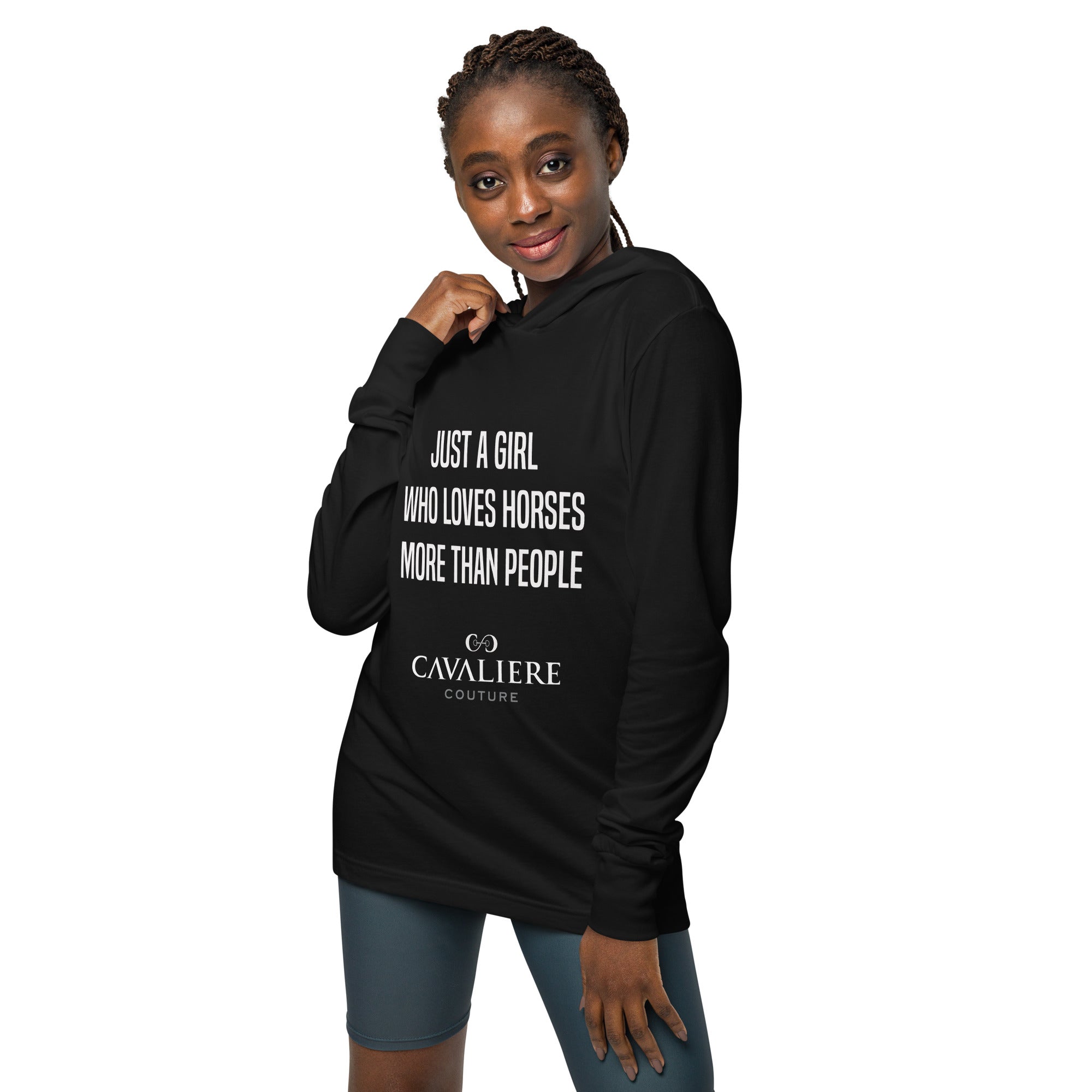 Just A Girl Hooded Long Sleeve