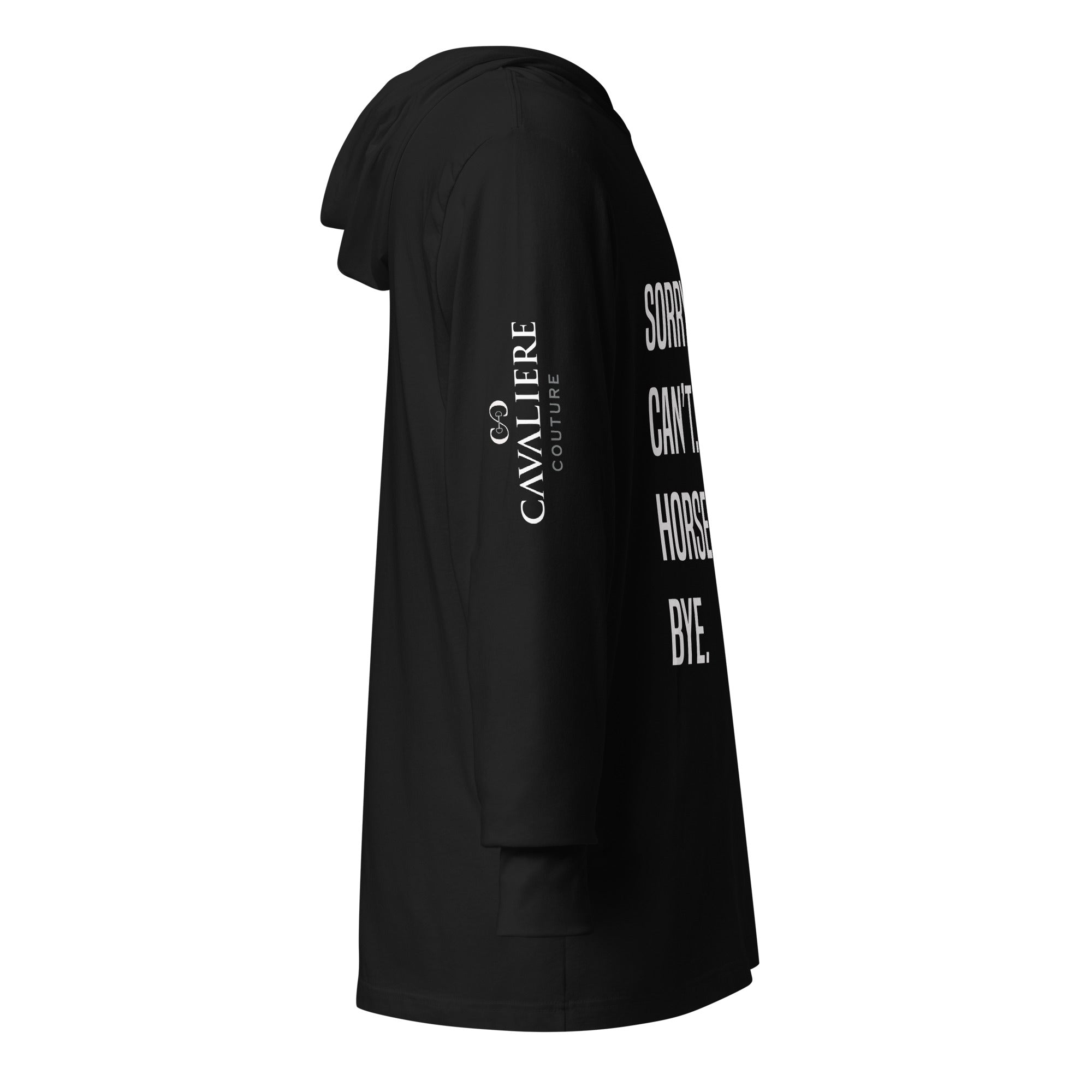 Sorry Can't Hooded Long Sleeve Tee
