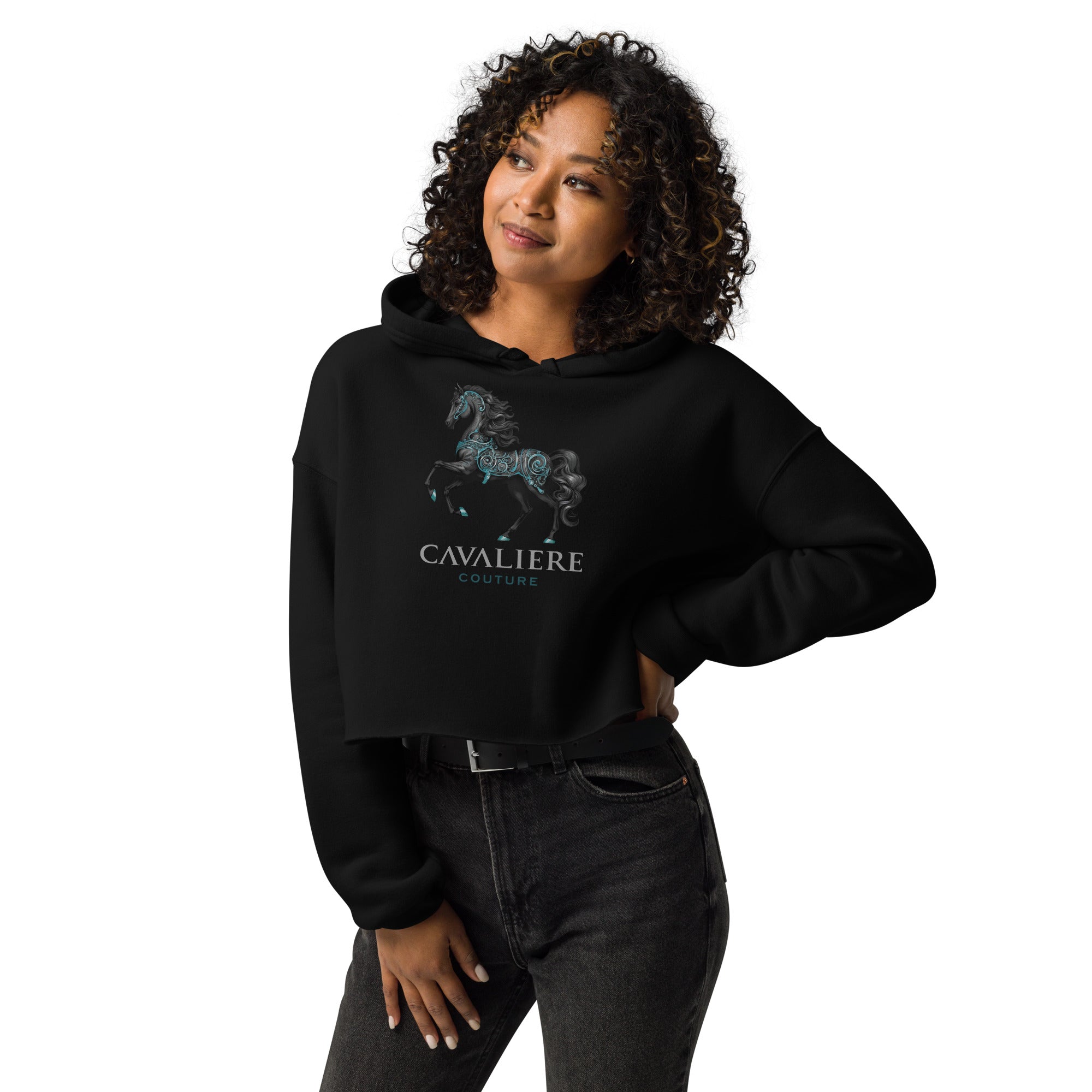 Cavaliere Couture Crop Hoodie