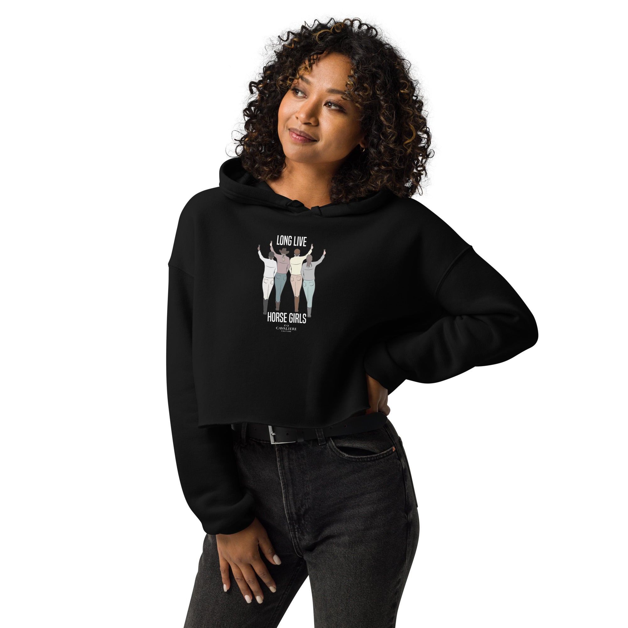 Long Live Horse Girls Crop Hoodie