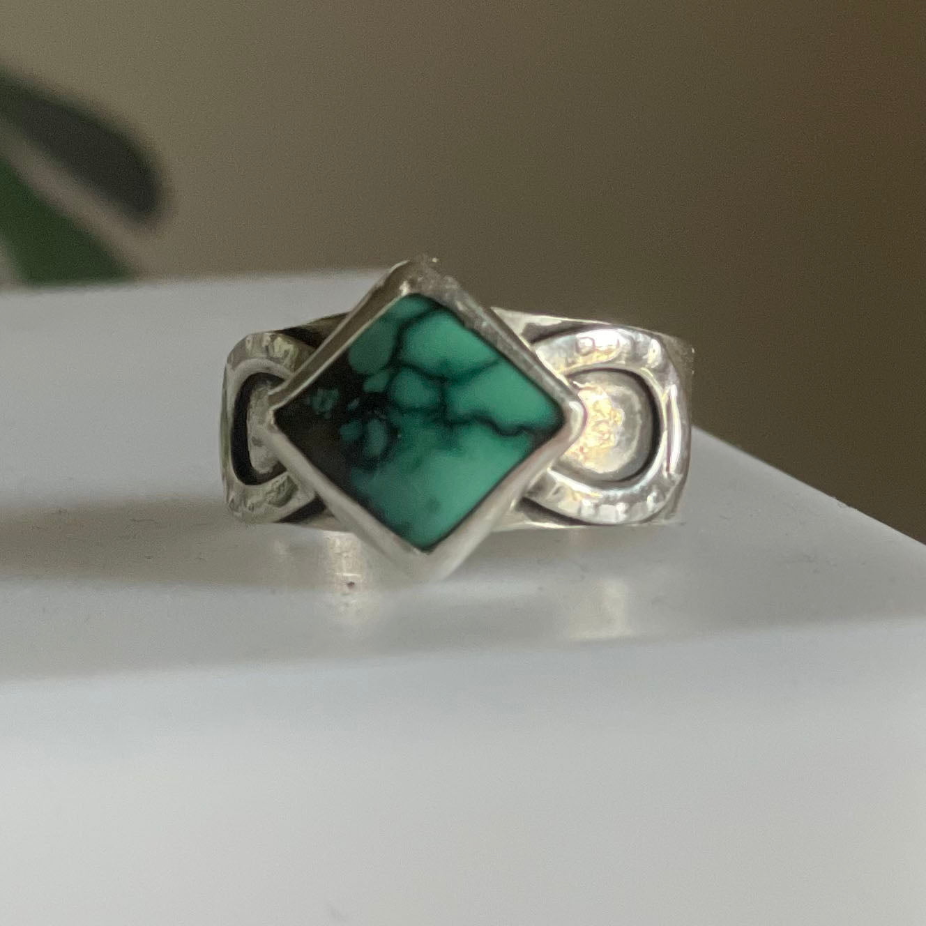 Chunky Turquoise Horse Shoe Ring