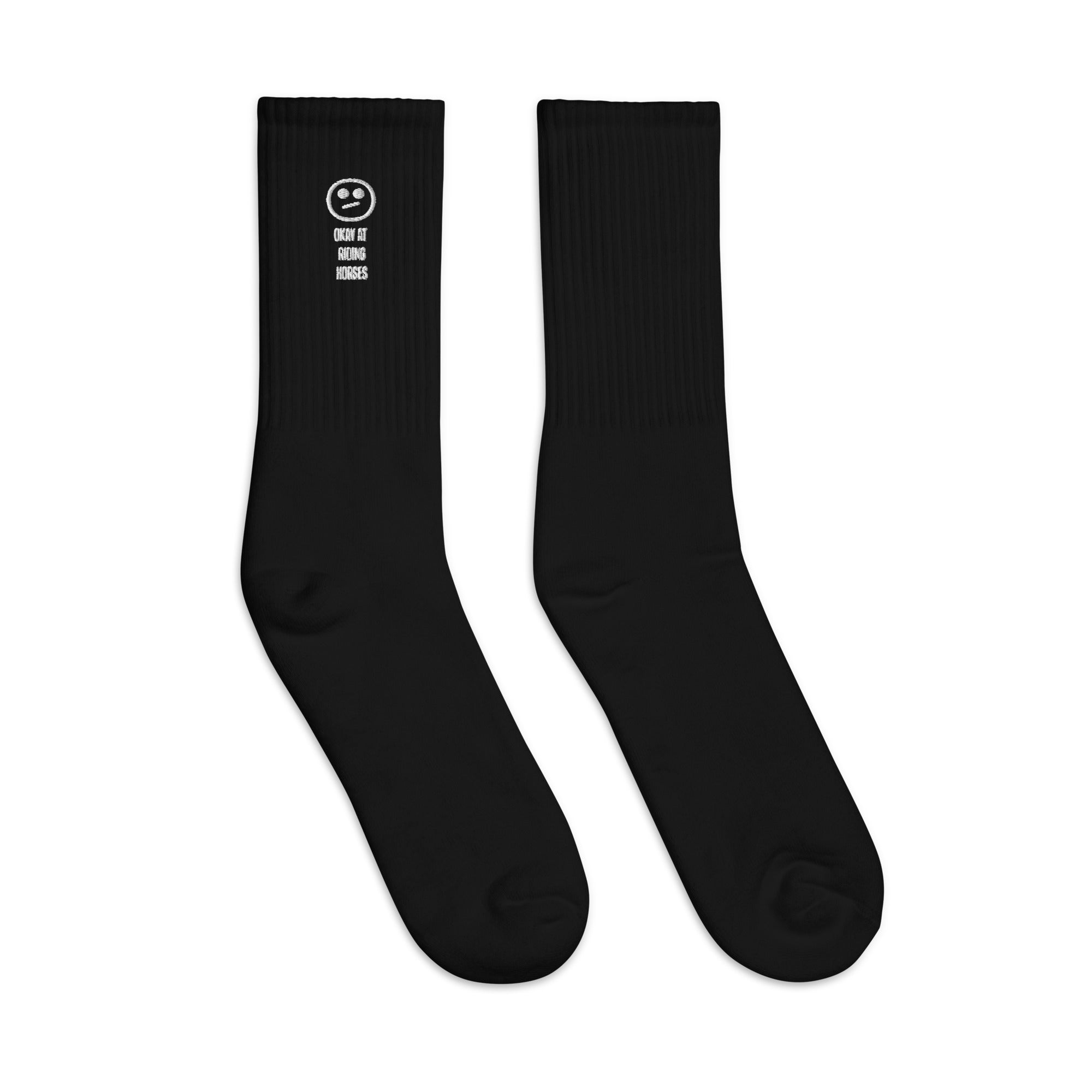 Okay At Horses Crew Socks